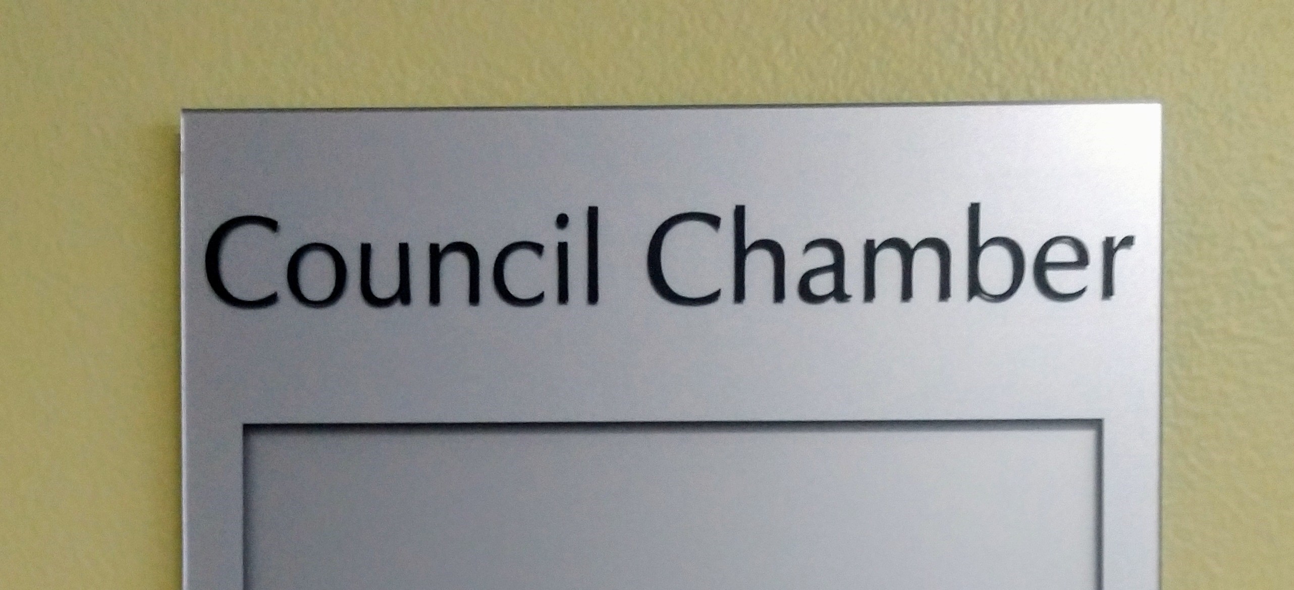 Council Chamber Sign