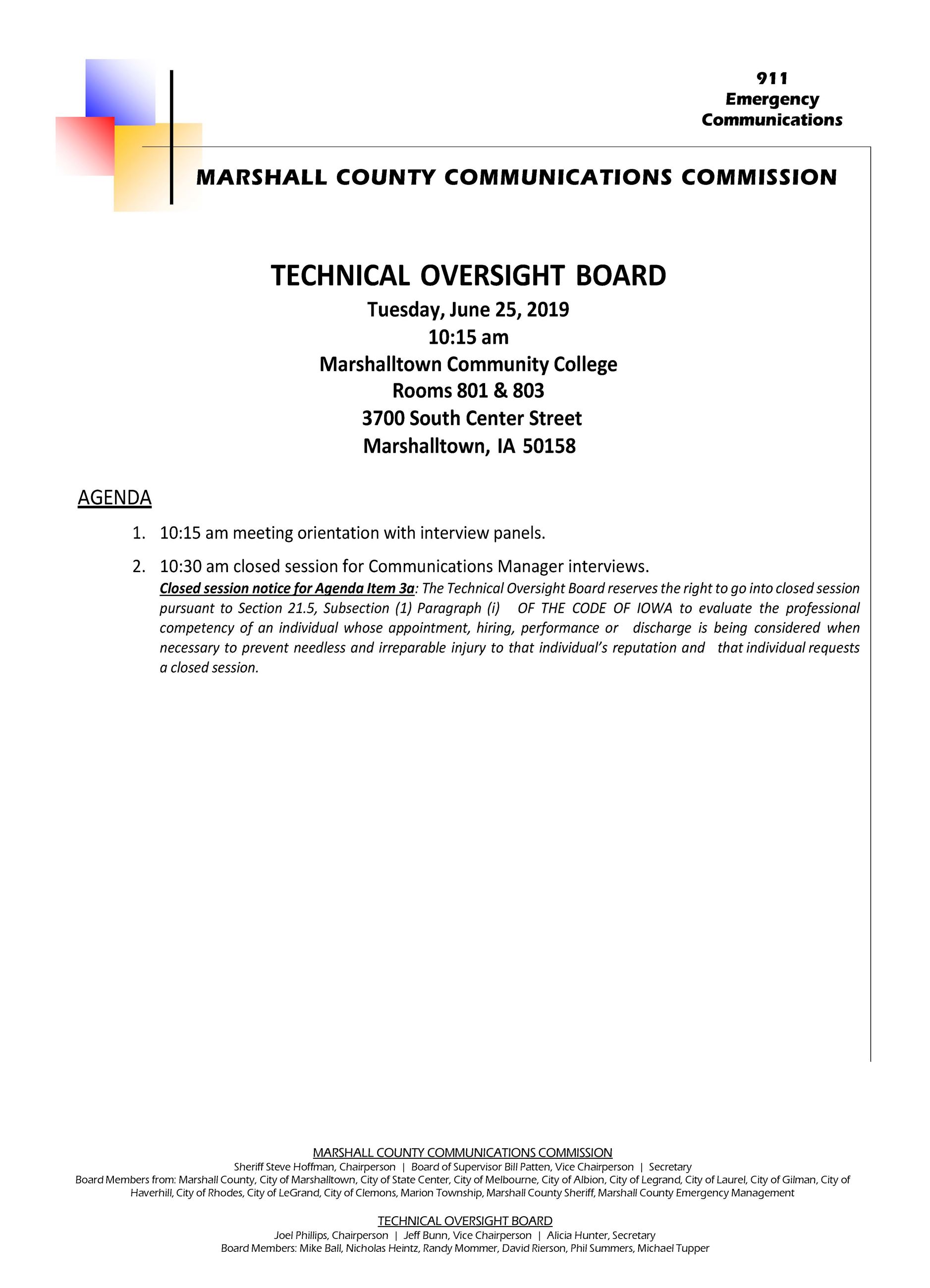 911 TOB Agenda 06-25-19