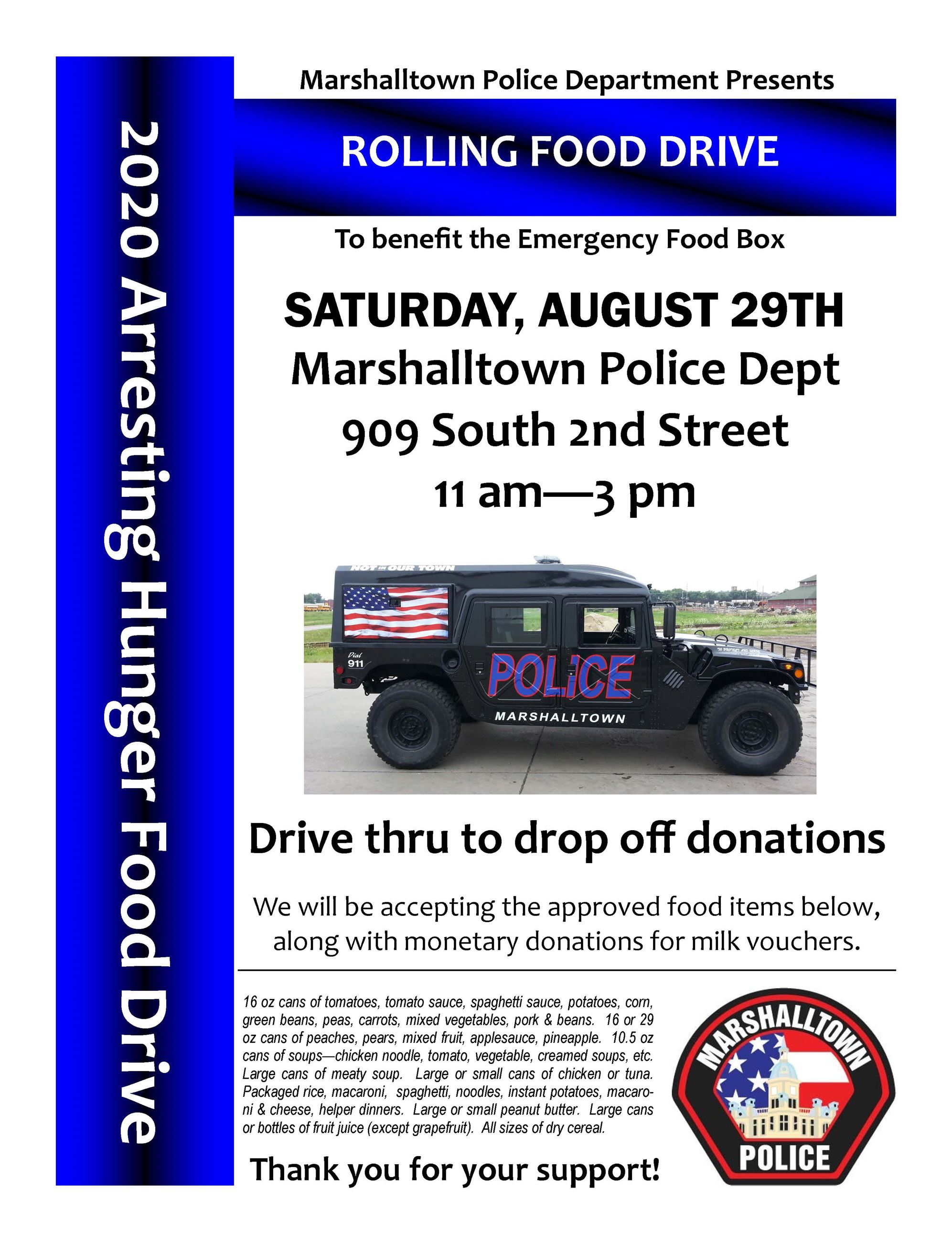 2020 Arresting Hunger Food Drive