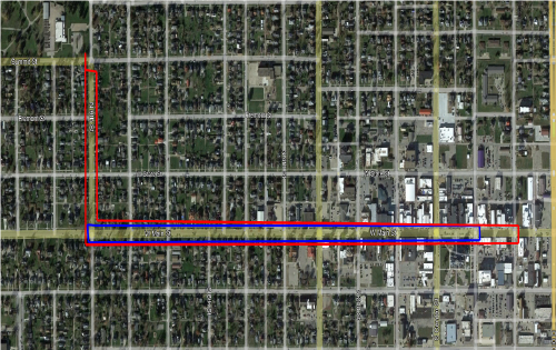 Homecoming Parade Map 9/29