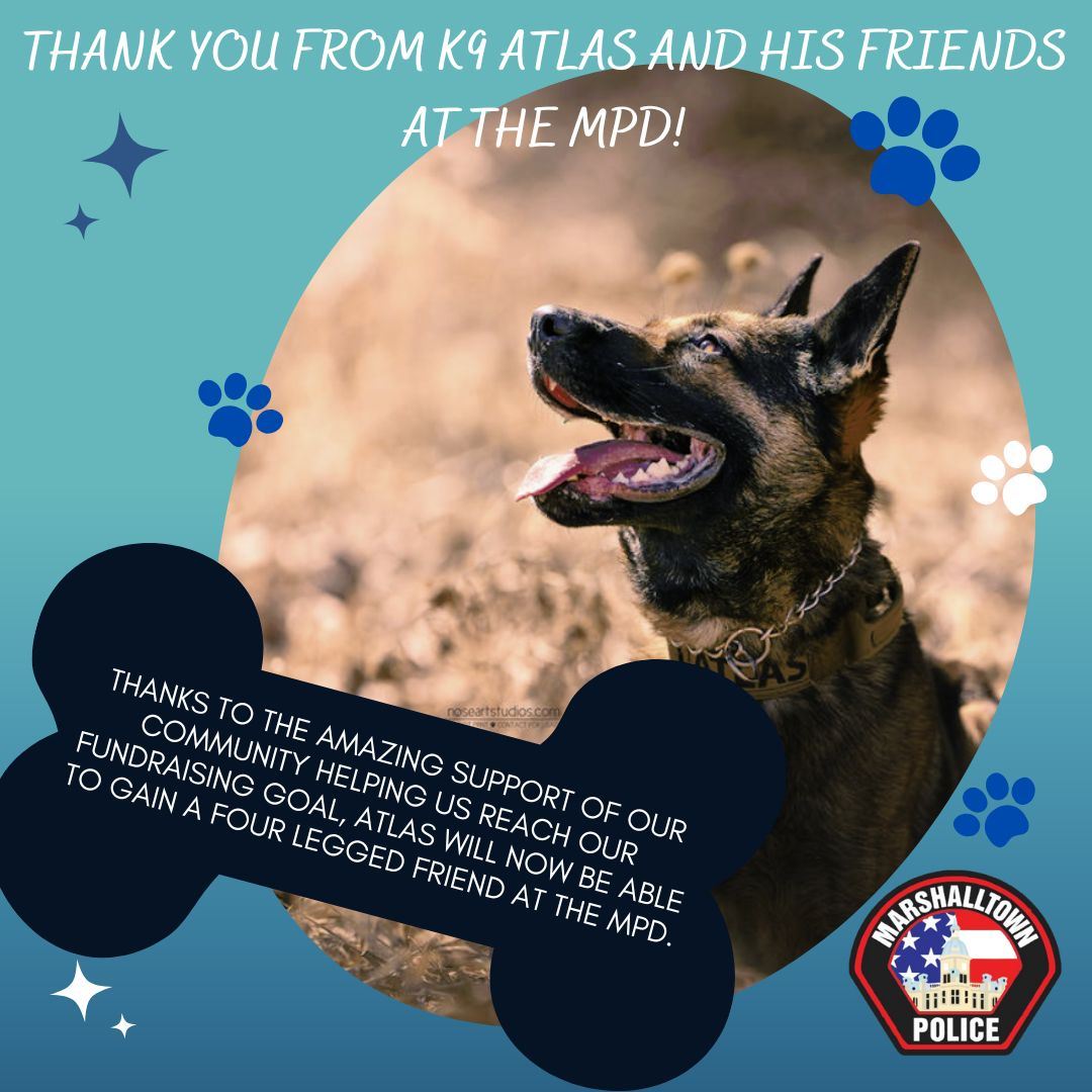 Atlas the K9 Says Thank You 